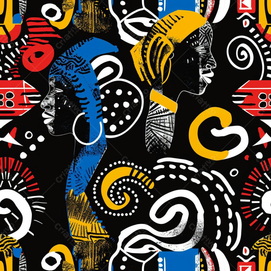 Textura Abstrata Africana para Fundo