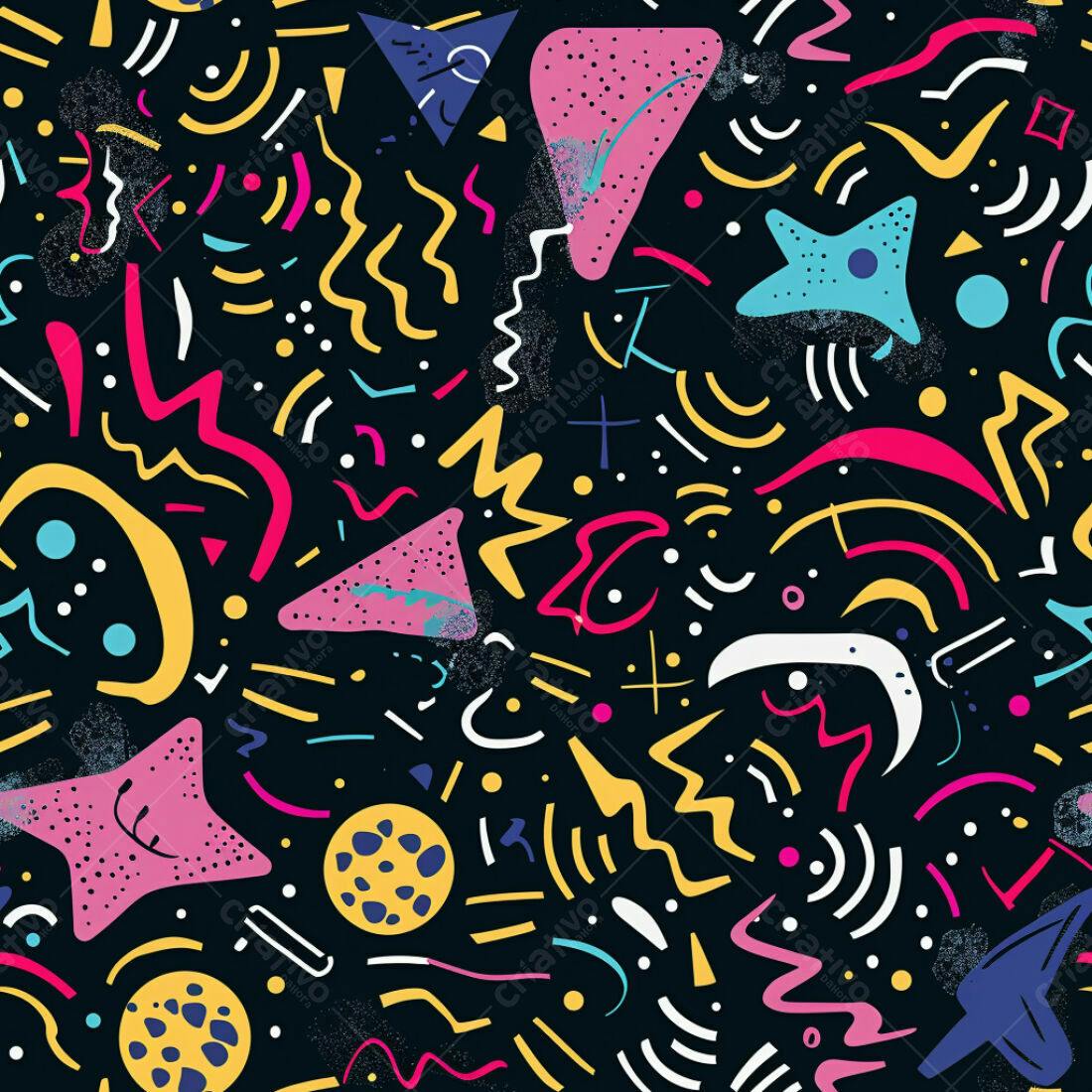 Textura Abstrata Memphis para Fundo