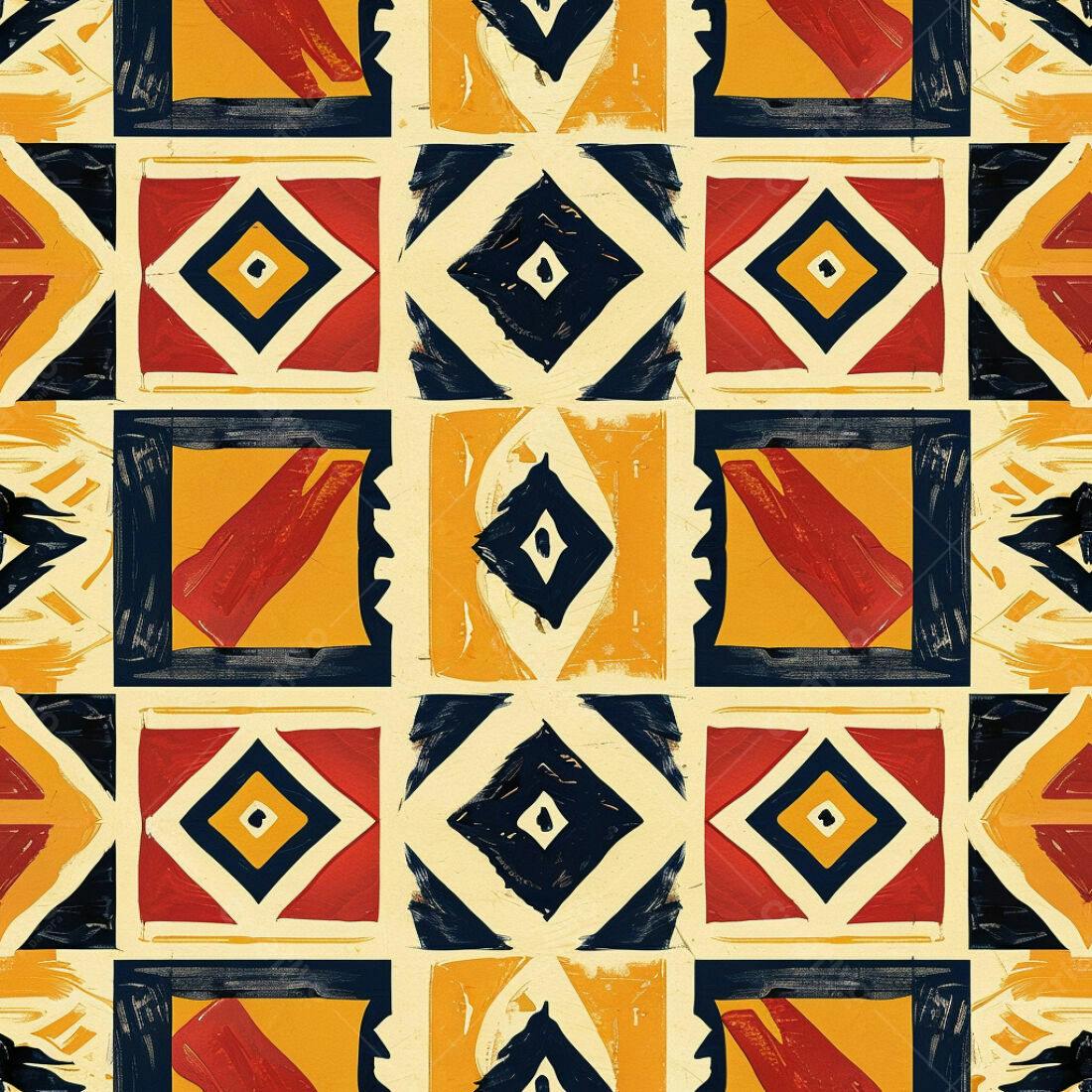 Textura Geométrica Africana para Fundo