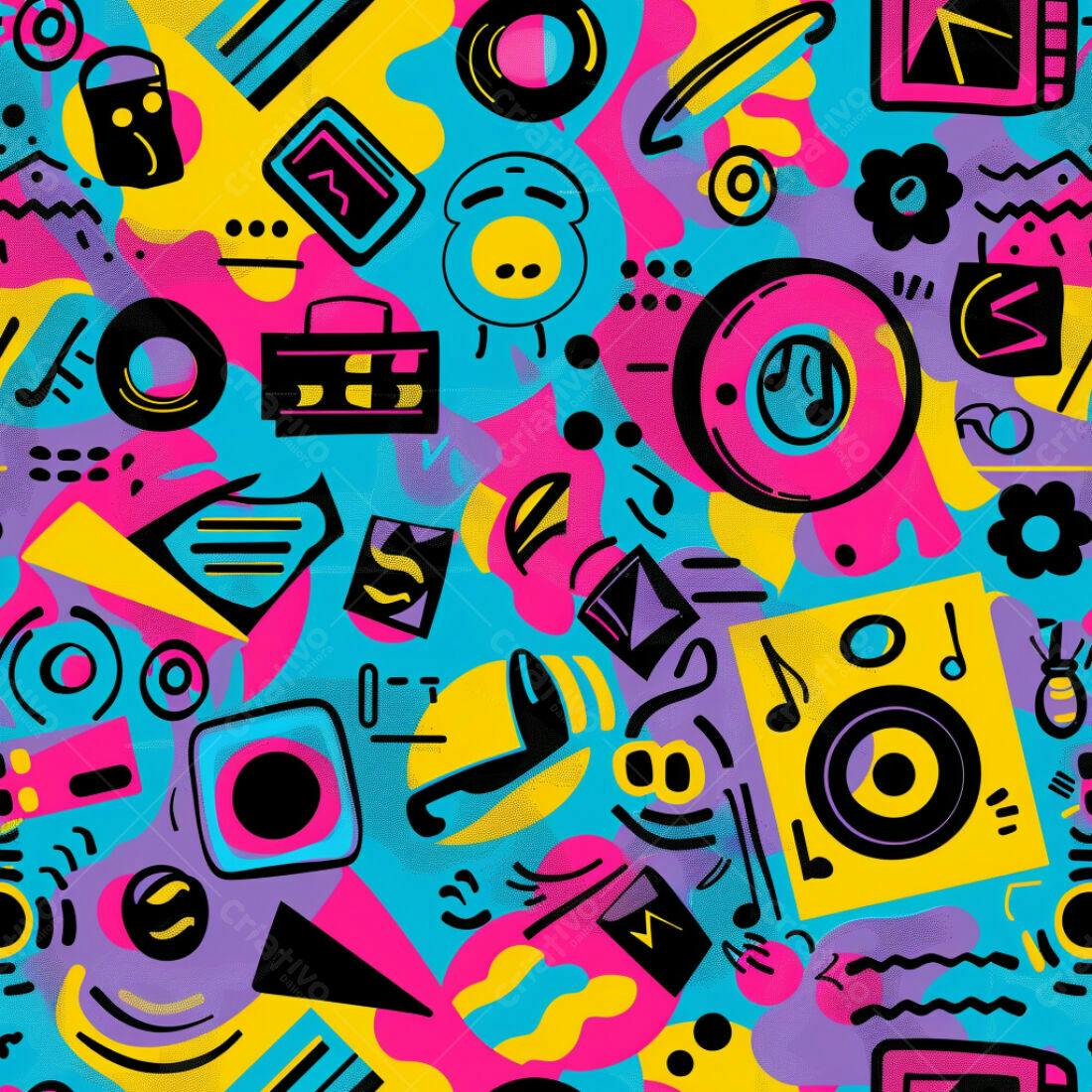 Textura Abstrata 80s para Fundo