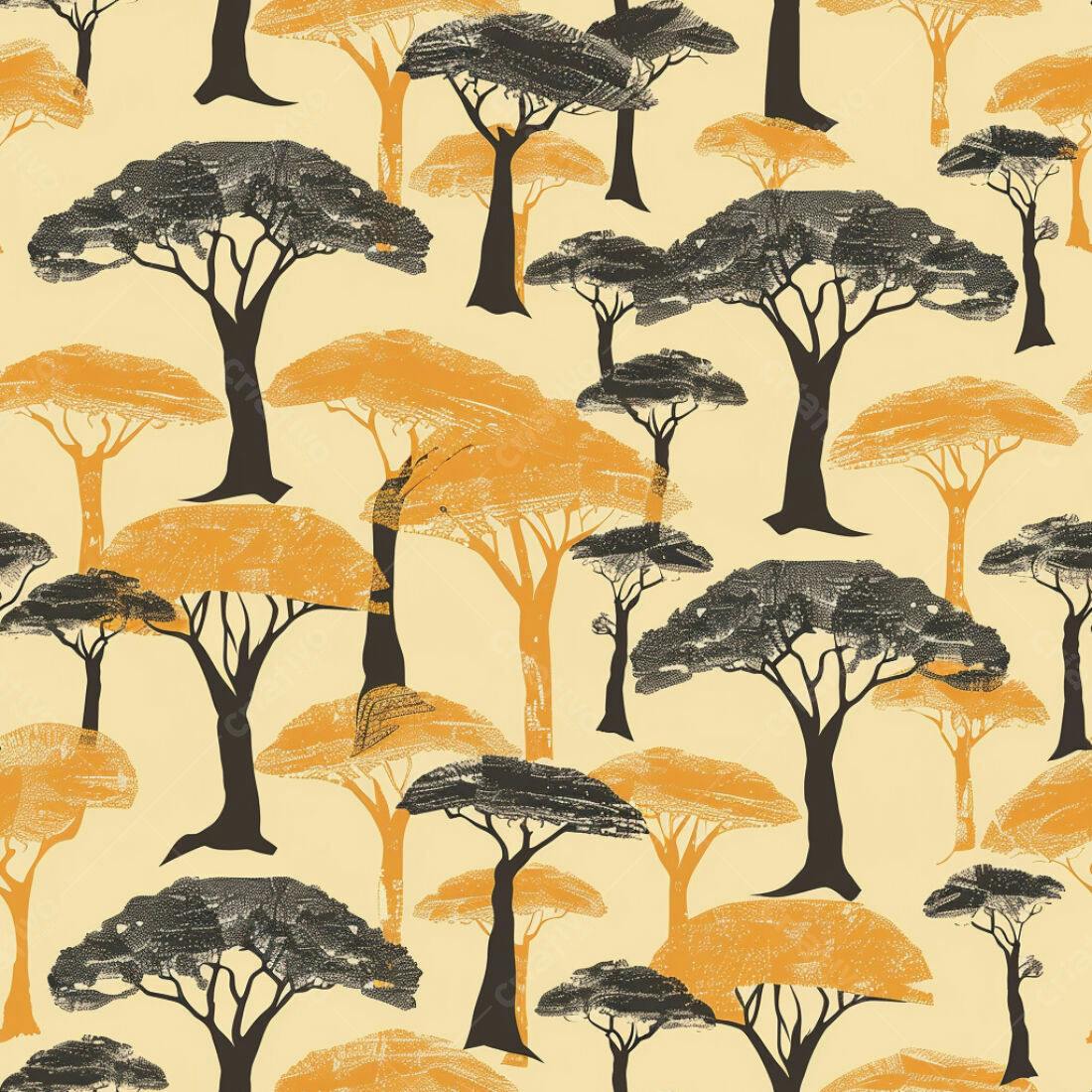 Textura árvores africanas para papel de parede