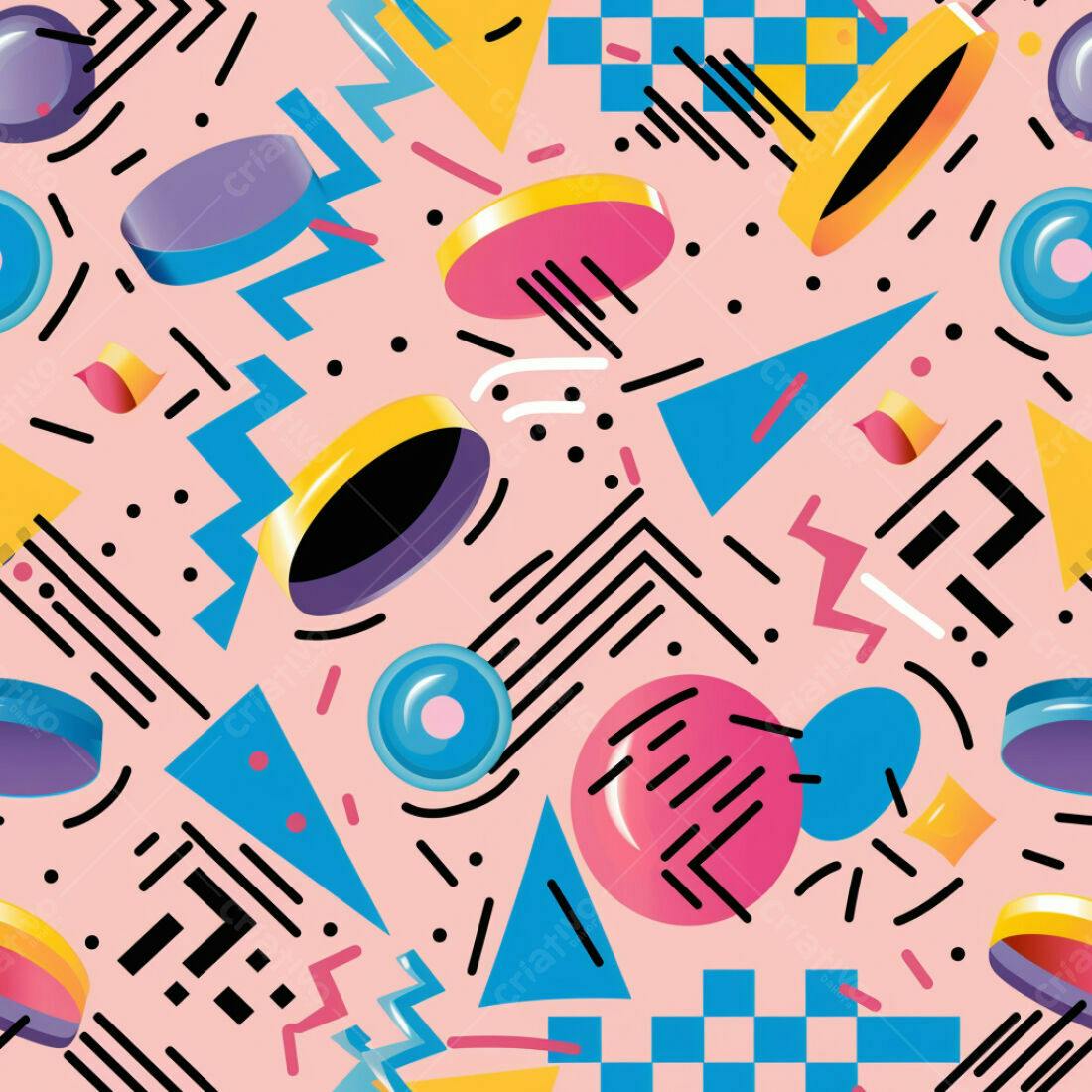 Textura Geométrica 80s para Fundo