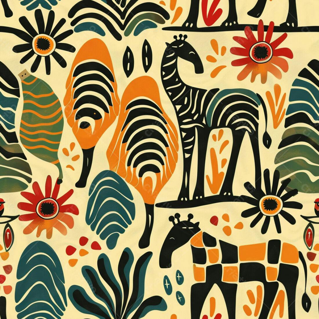 Textura Safari Africano para Papel de Parede