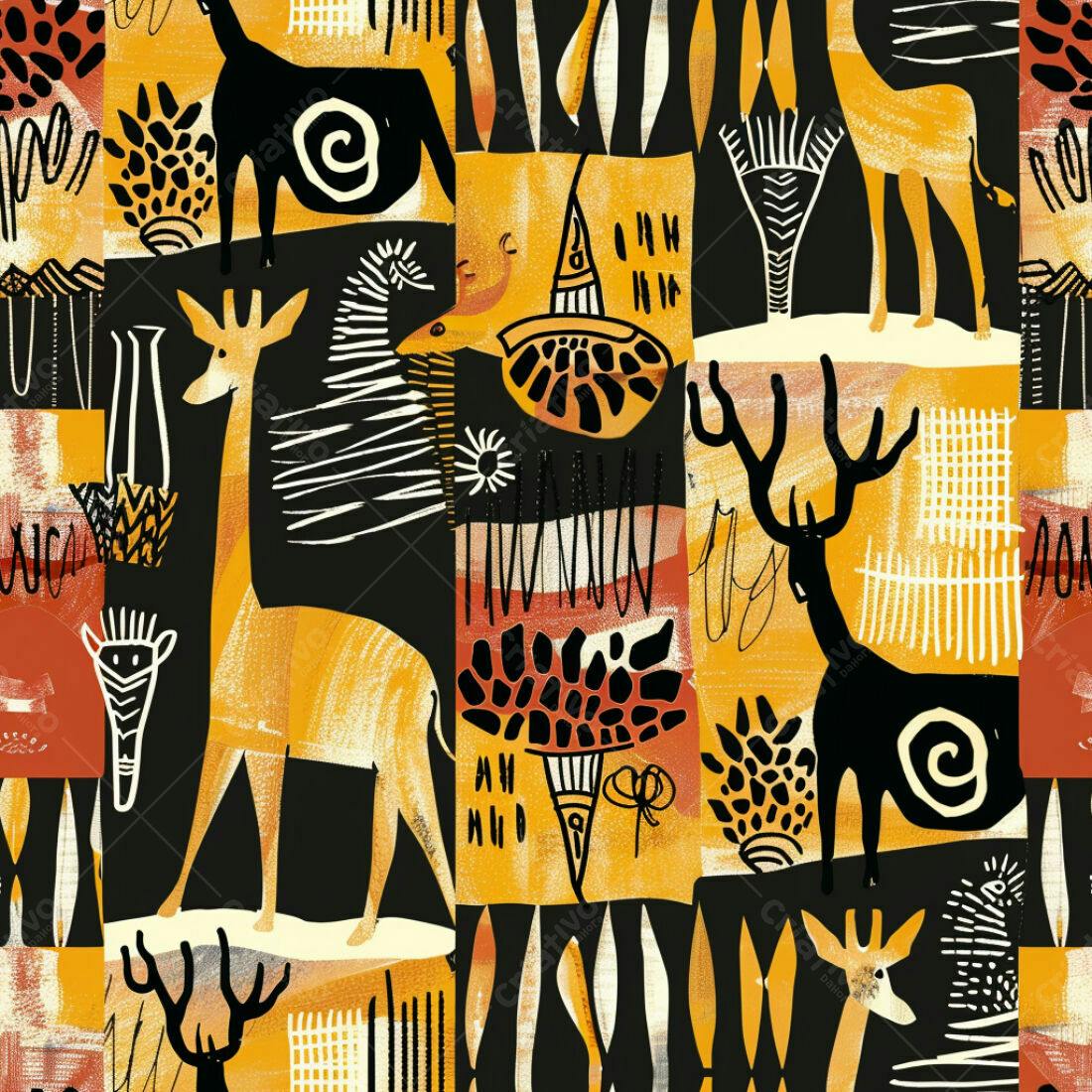 Textura Abstrata Africana para Fundo