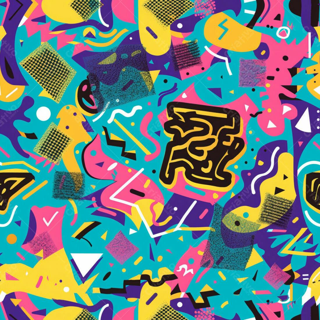 Textura Abstrata 90s para Fundo