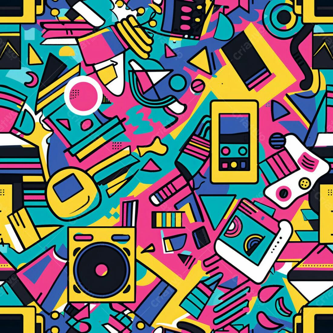 Textura Abstrata 80s para Fundo Retro