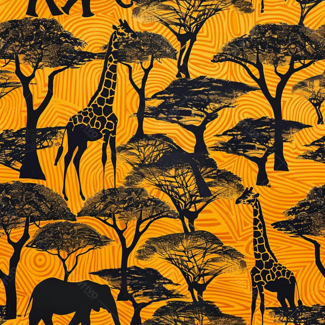 Textura Safari Africano para Papel de Parede