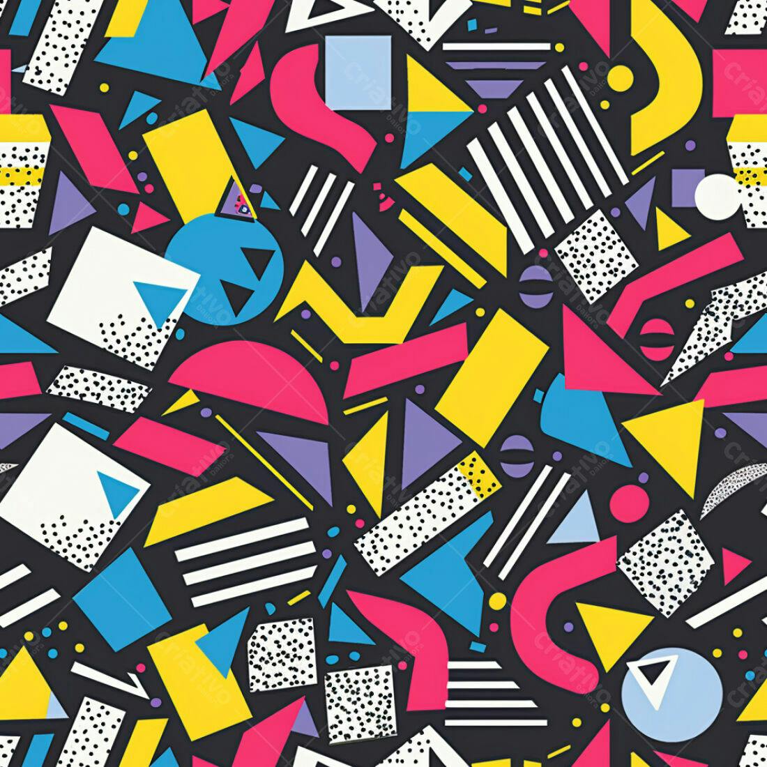 Textura Geométrica Memphis para Fundo