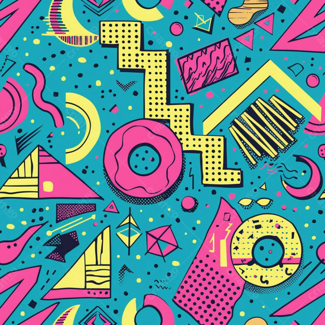 Textura Abstrata Memphis para Fundo