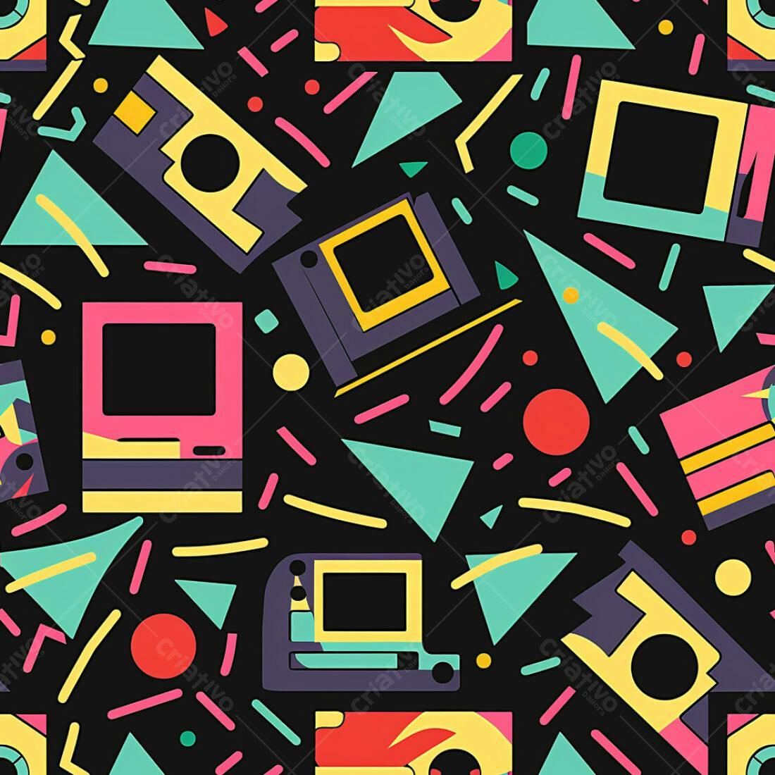 Textura Retrô 80s para Fundo