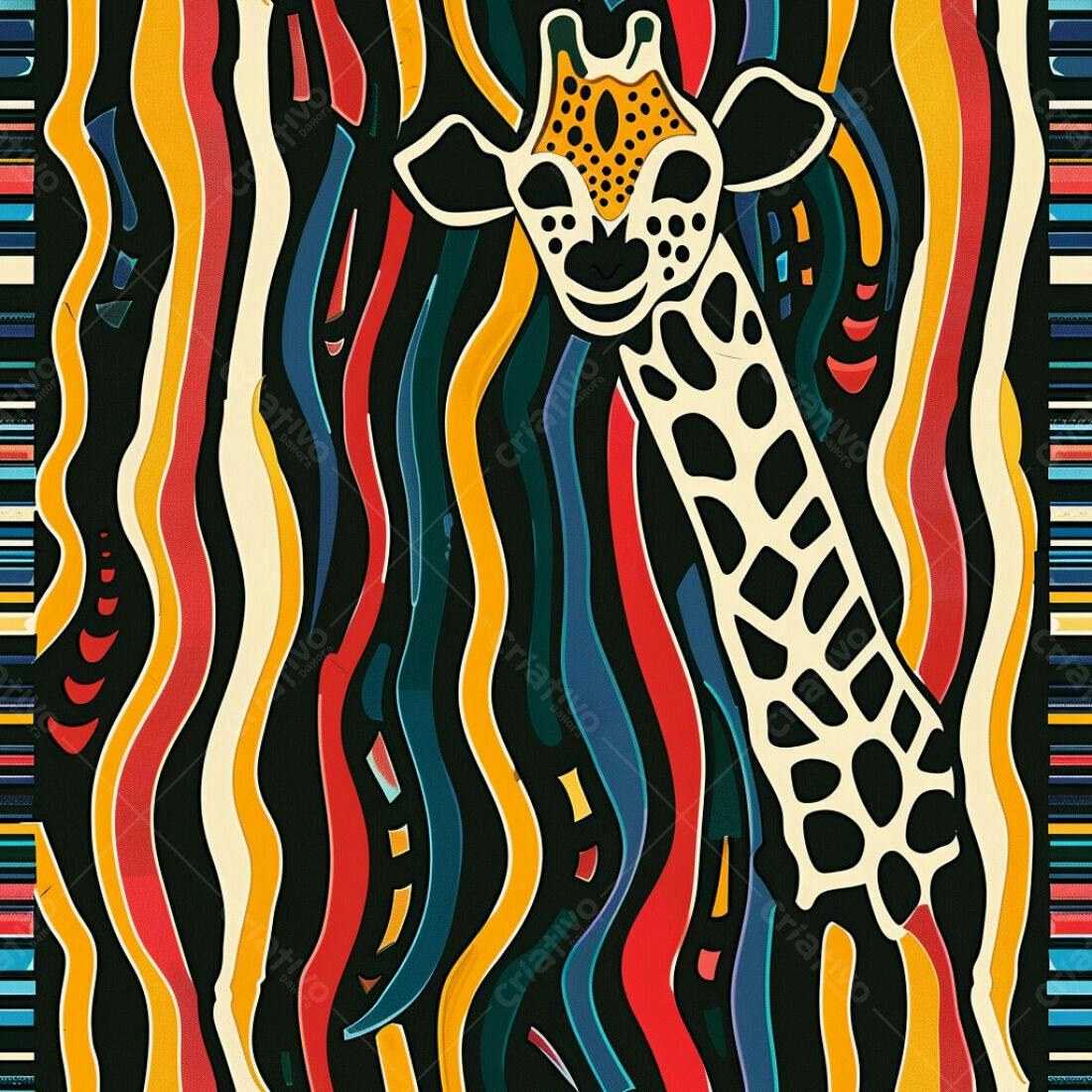 Textura Girafa Abstrata para Fundo