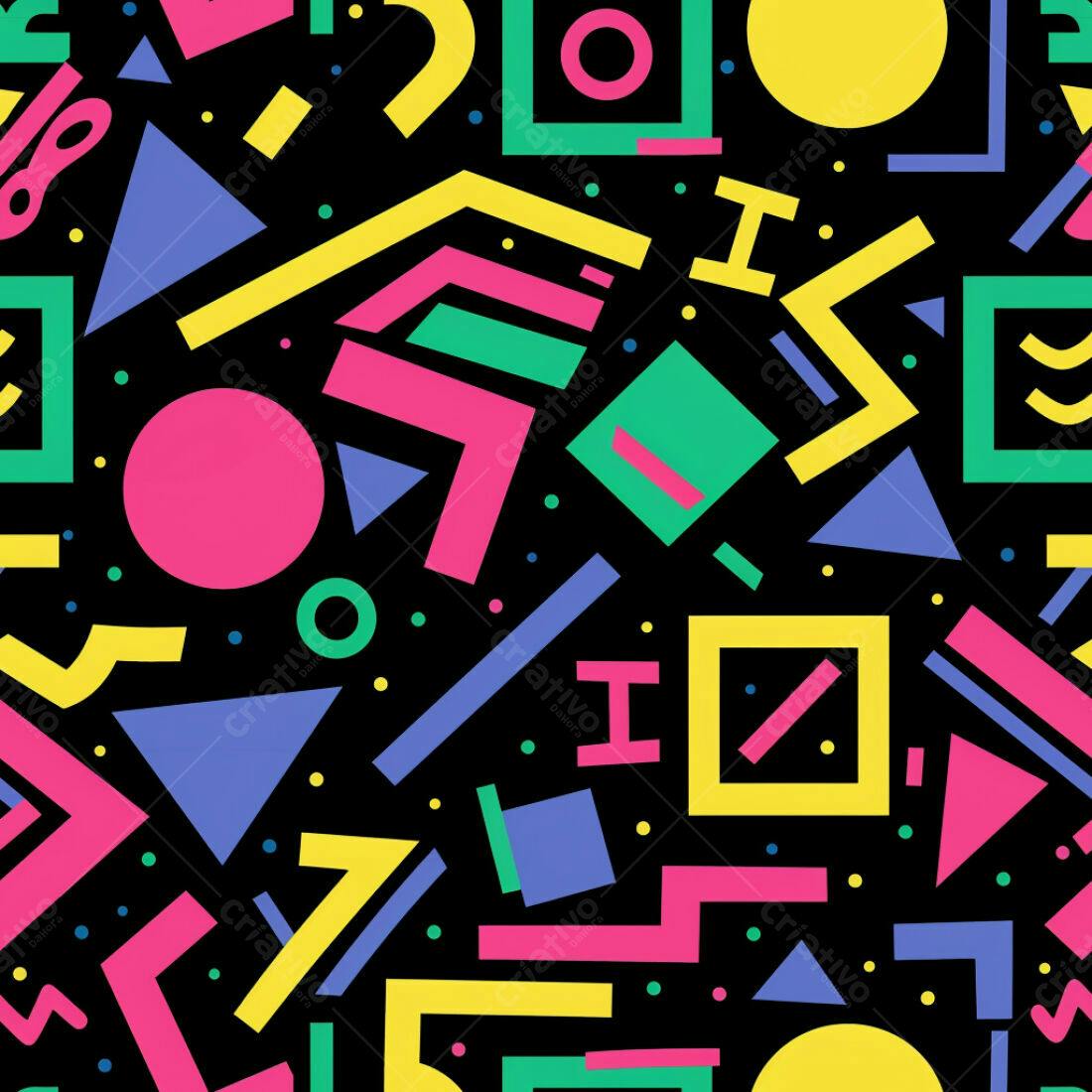 Textura Geométrica 80s para Fundo