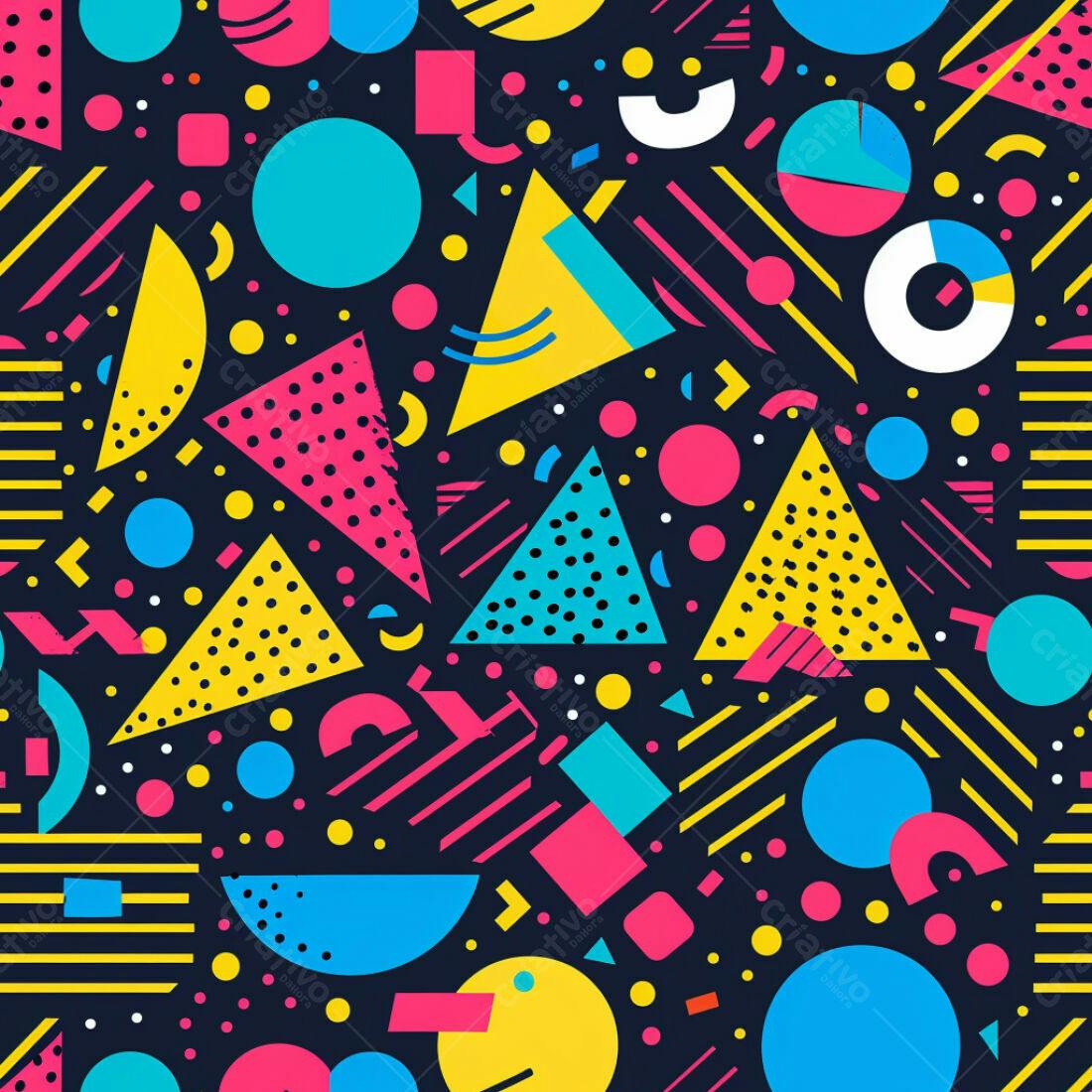 Textura Geométrica 80s para Fundo