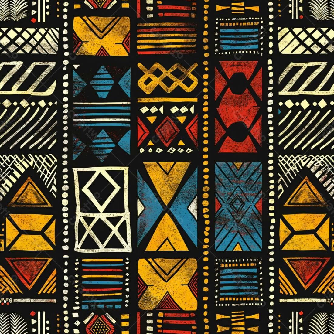 Textura tecido africano colorido para fundo