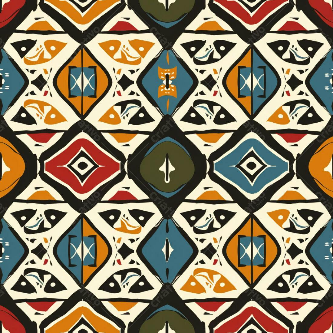 Textura Geométrica Étnica para Fundo