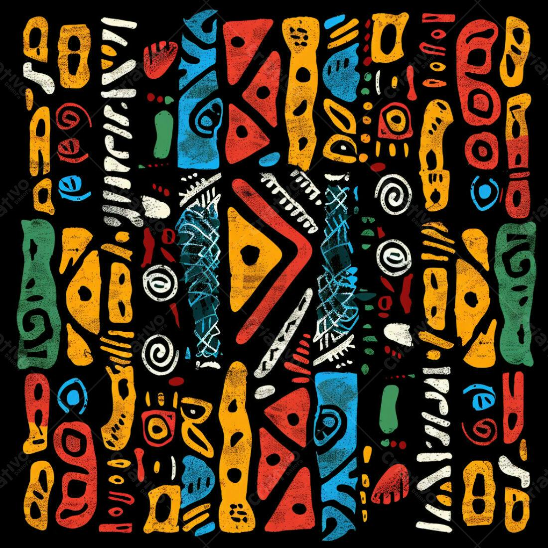 Textura Abstrata Tribal para Fundo