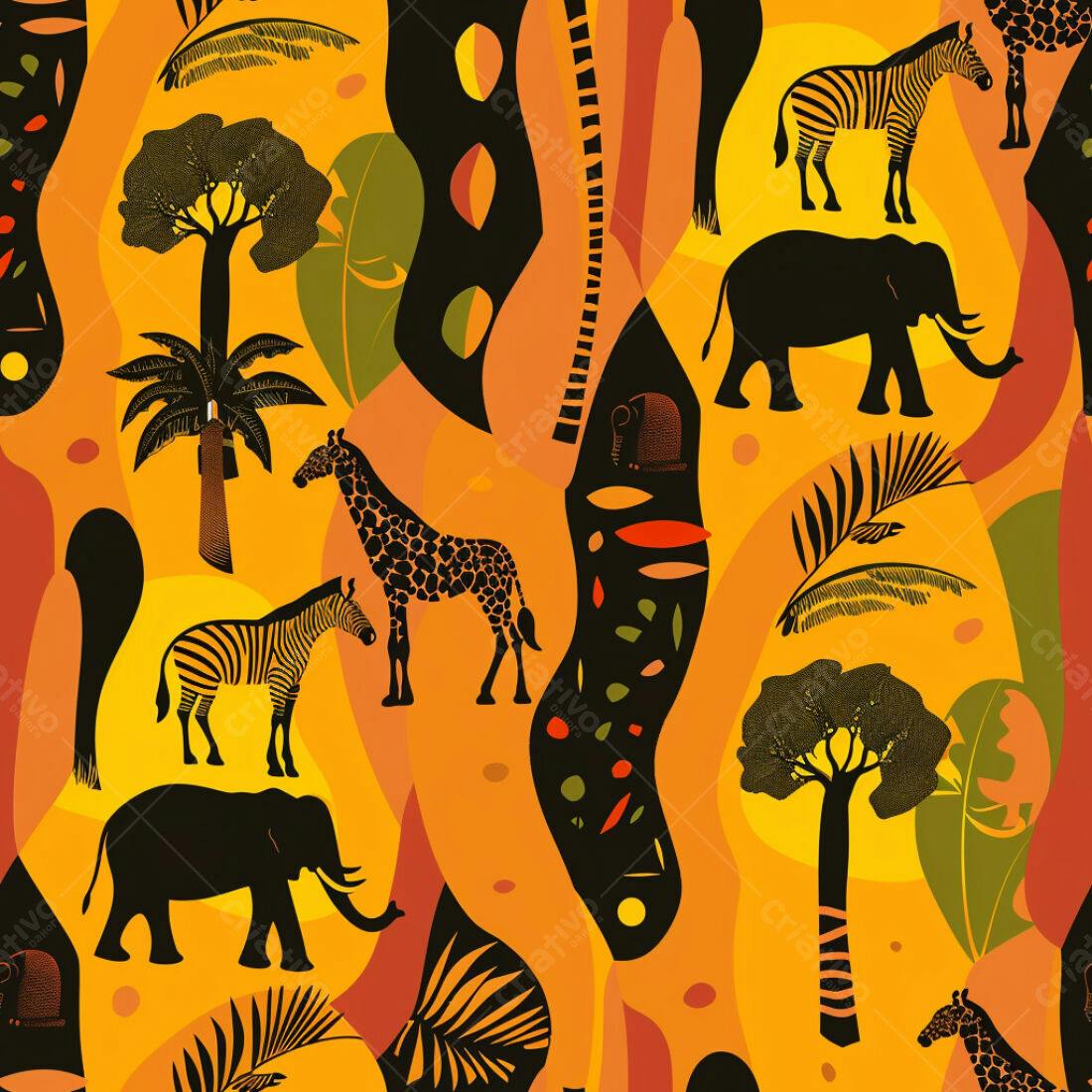 Textura Safari Africano para Papel de Parede