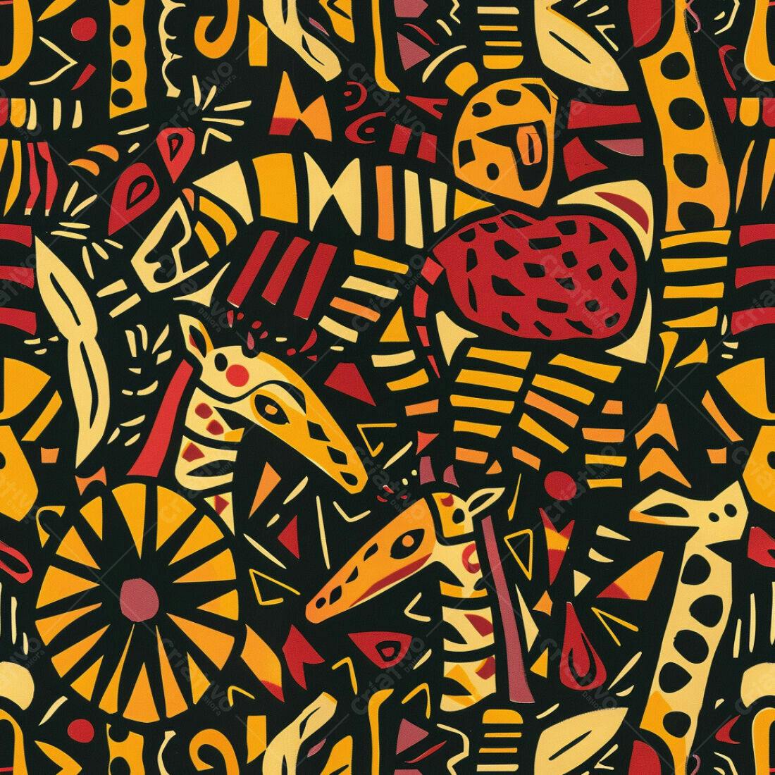 Textura Abstrata Africana para Fundo