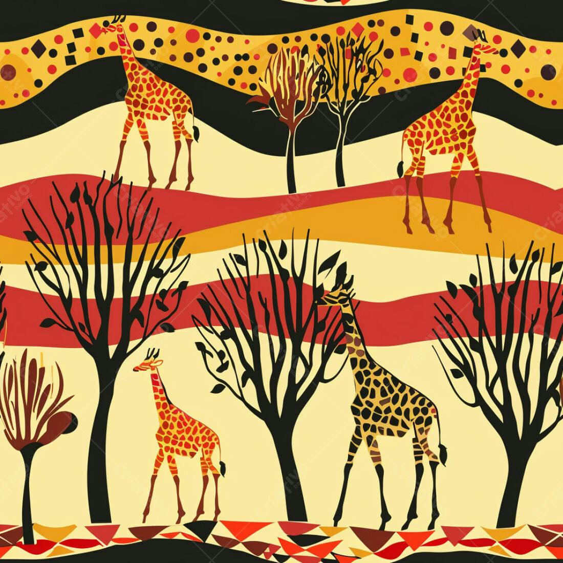Textura Safari Africano para Papel de Parede