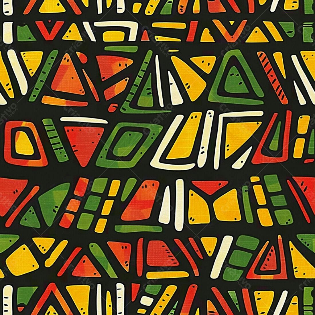 Textura Geométrica Africana para Fundo