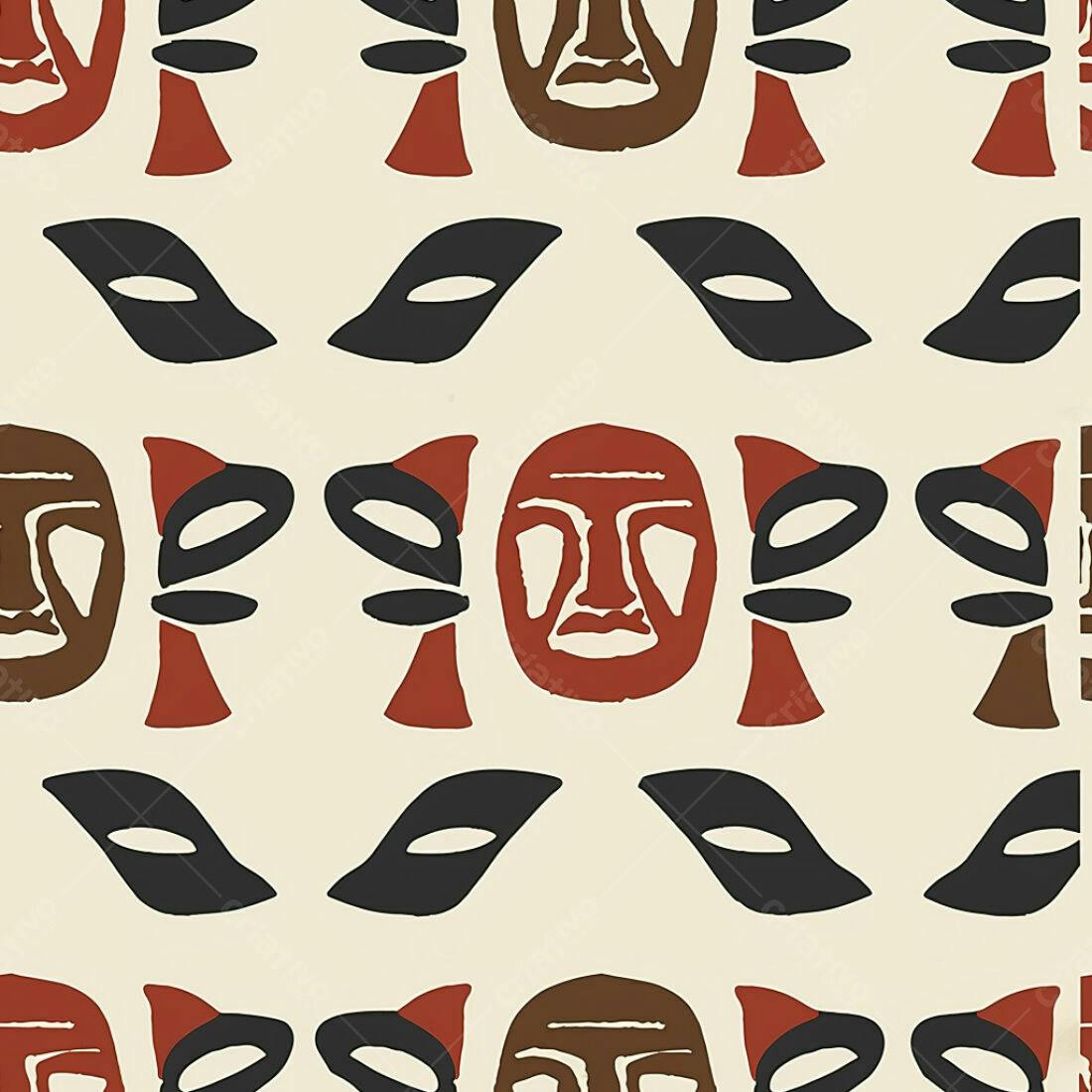 Textura máscaras africanas para papel de parede