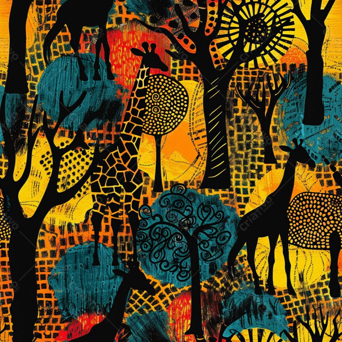 Textura Africana para Fundo de Design