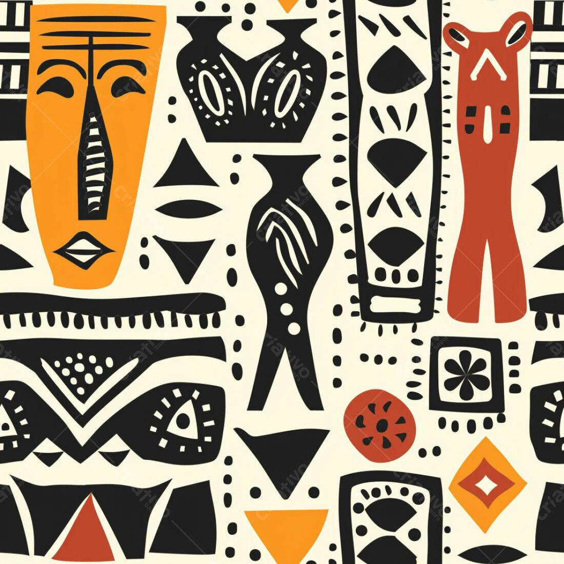 Textura Africana Abstrata para Fundo