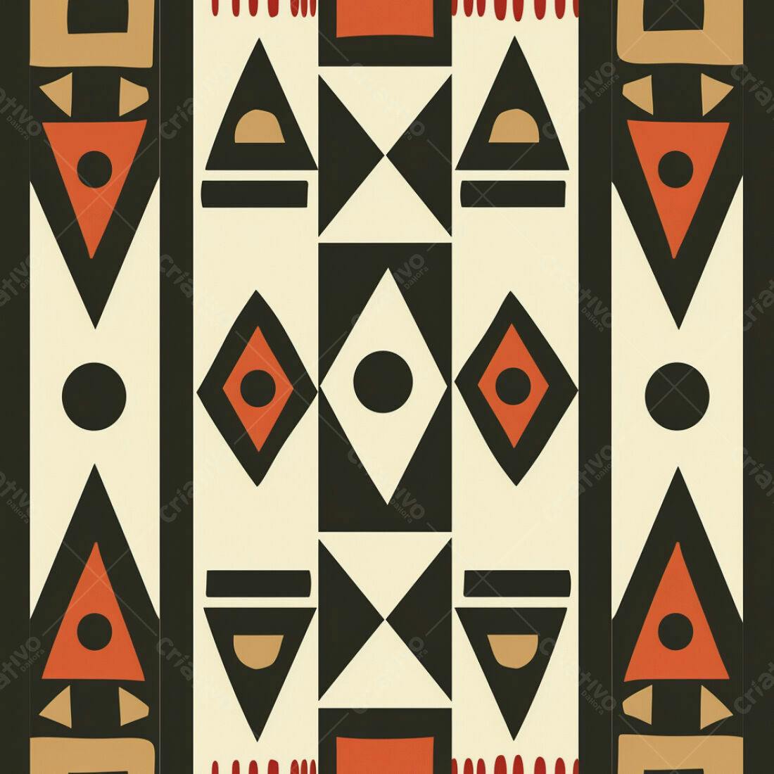 Textura Geométrica Africana para Fundo