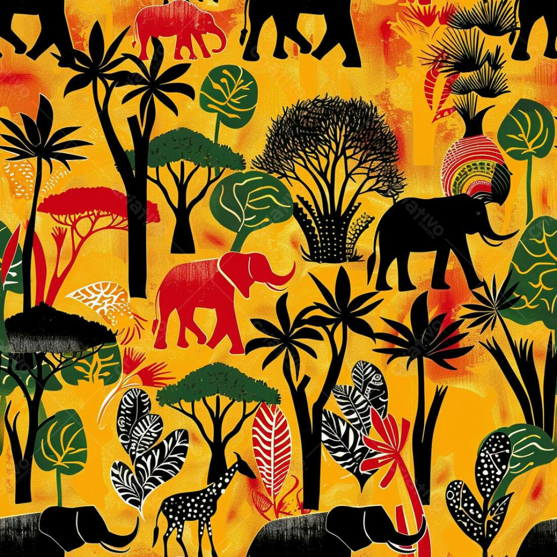 Textura Safari Africano para Papel de Parede