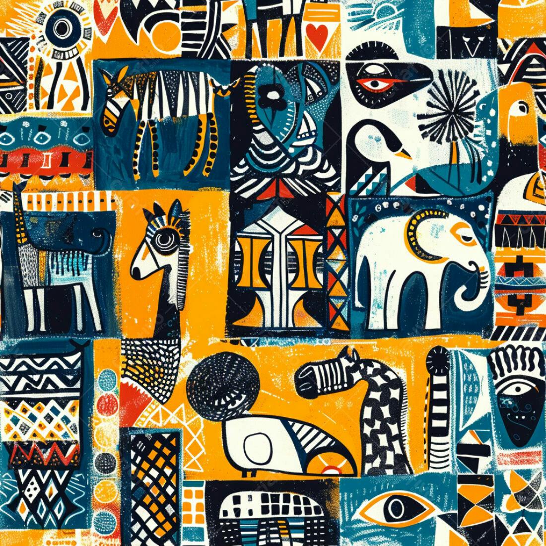 Textura Africana Abstrata para Fundo