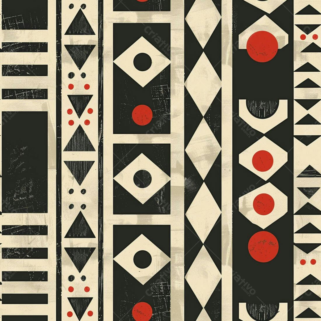 Textura geométrica preto bege vermelho para papel de parede