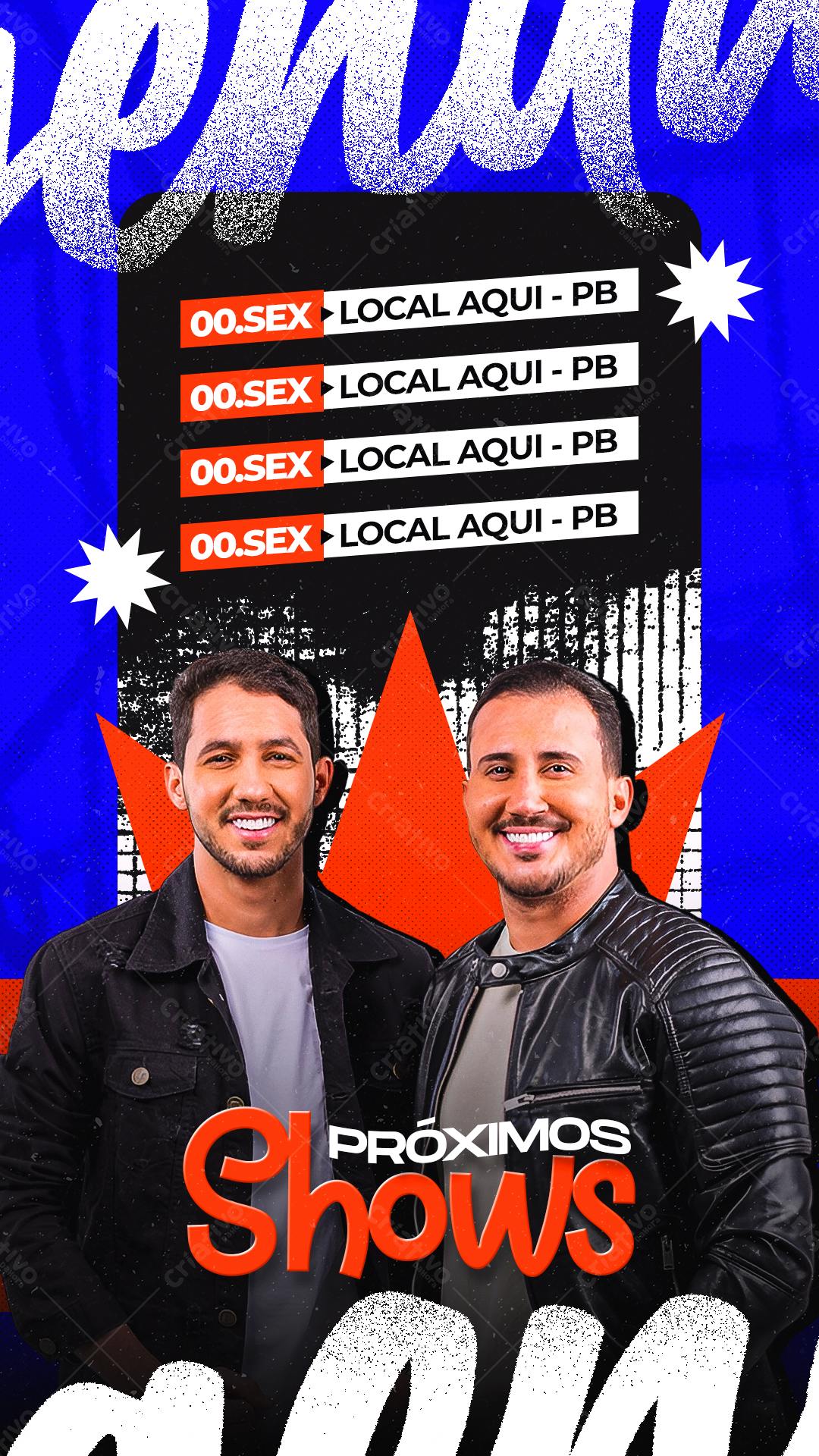 Flyer para Shows 00.SEX PSD Editável