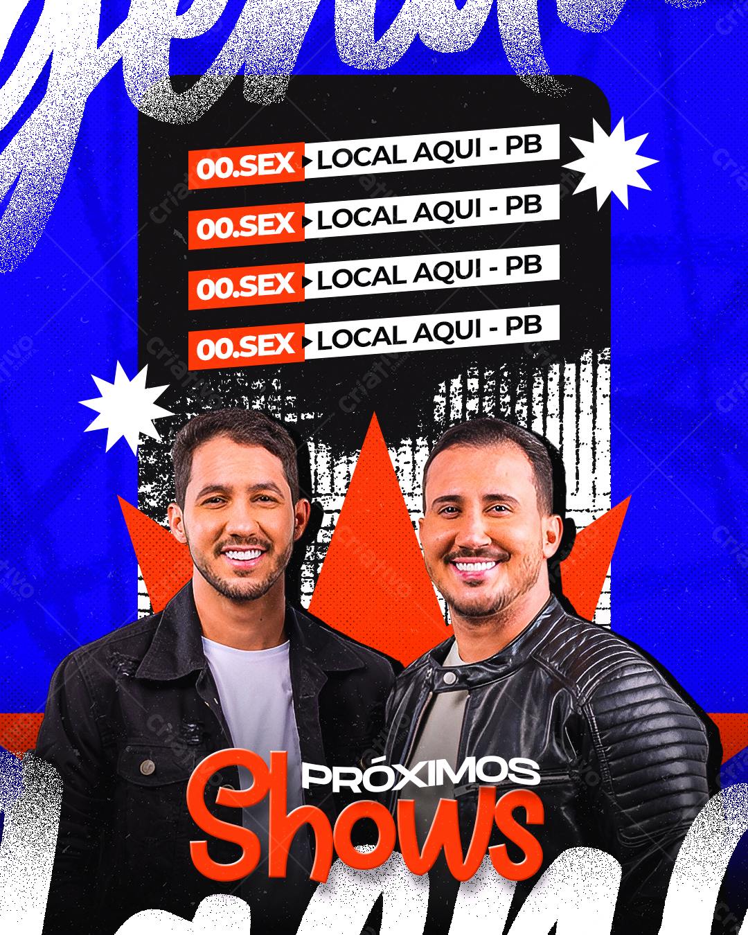 Flyer para Shows 00.SEX PSD Editável