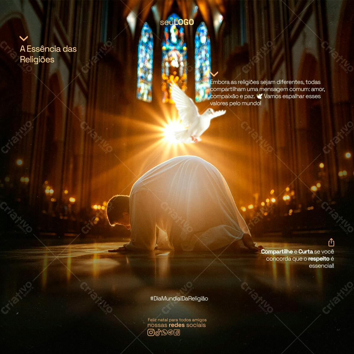 Flyer Dia Mundial da Religião PSD Editável