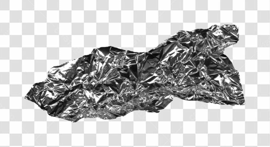 Textura Papel Alumínio PNG com fundo transparente