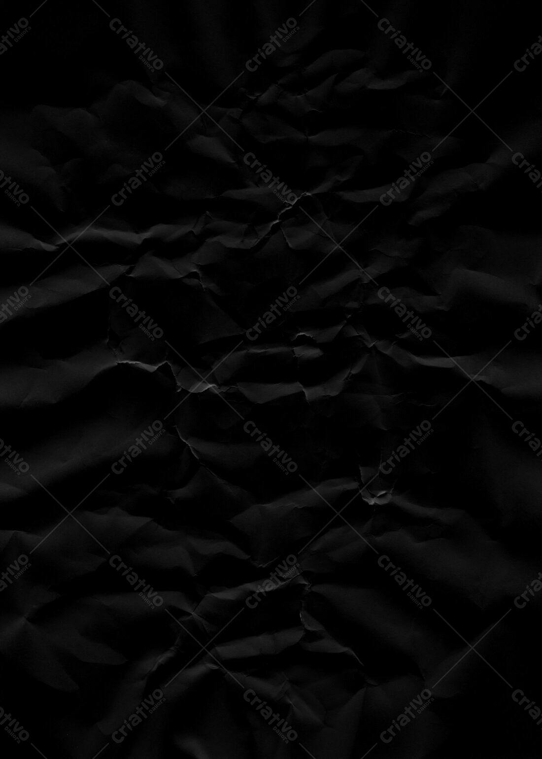 Textura Papel Amassado Preto para Fundo