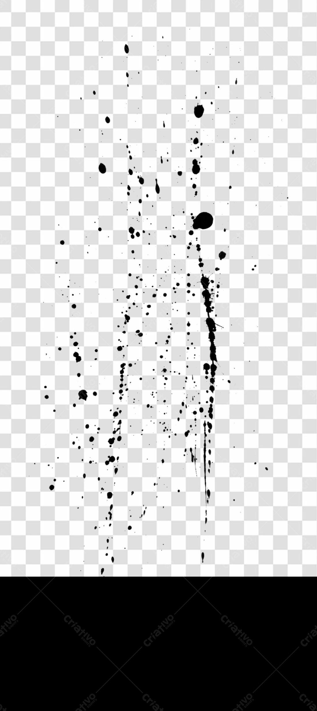 PNG Textura de respingos pretos com fundo transparente