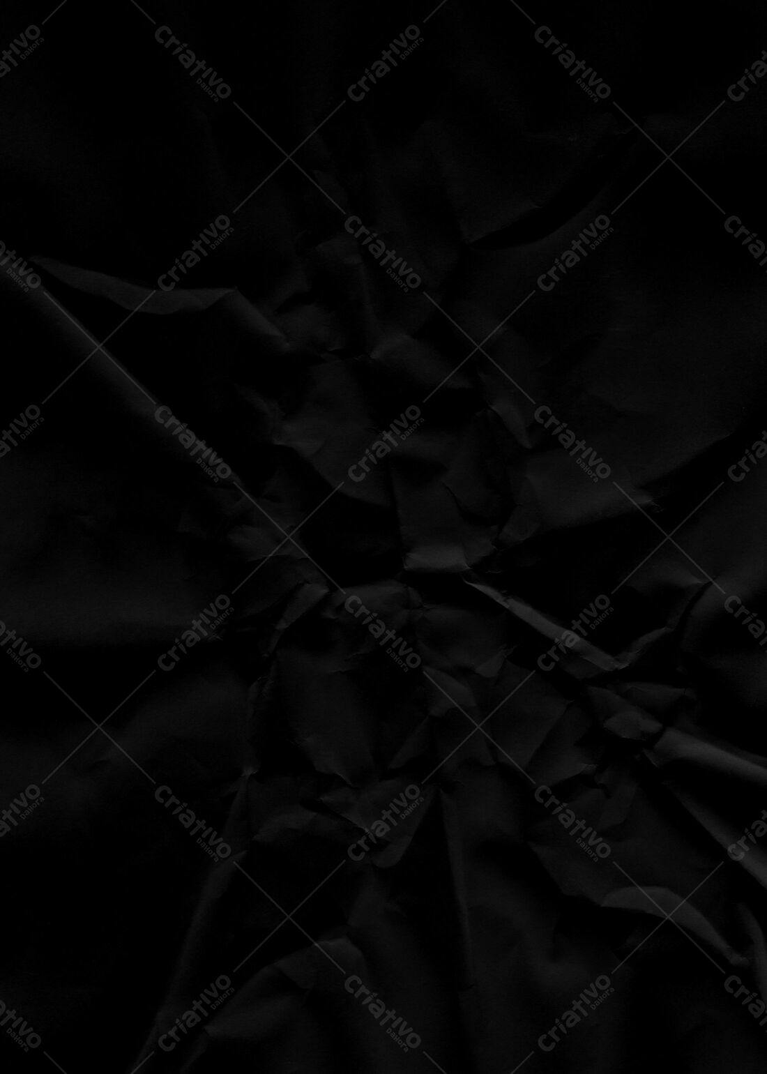 Textura Papel Amassado Preto para Fundo