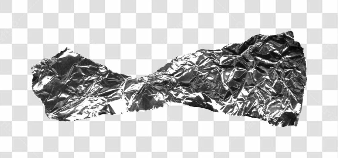 Textura de Papel Alumínio PNG com fundo transparente