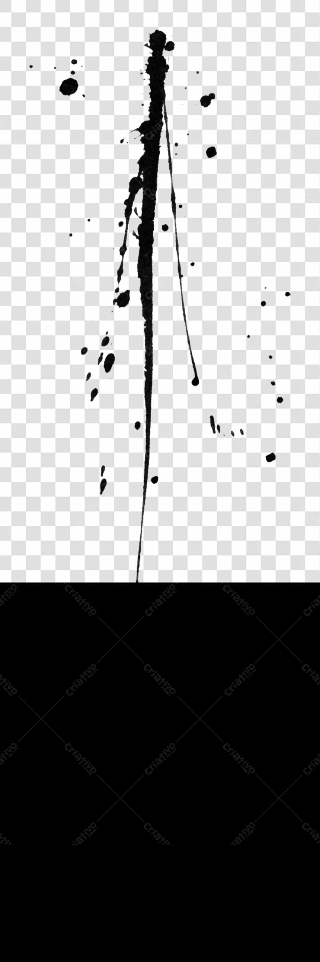 Icone respingos tinta PNG com fundo transparente