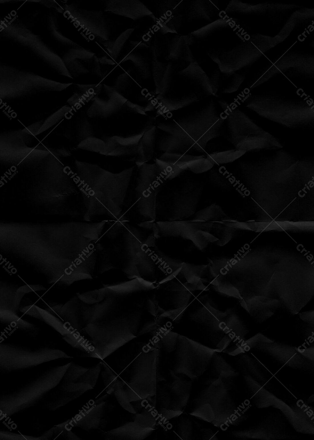 Textura Papel Amassado Preto para Fundo
