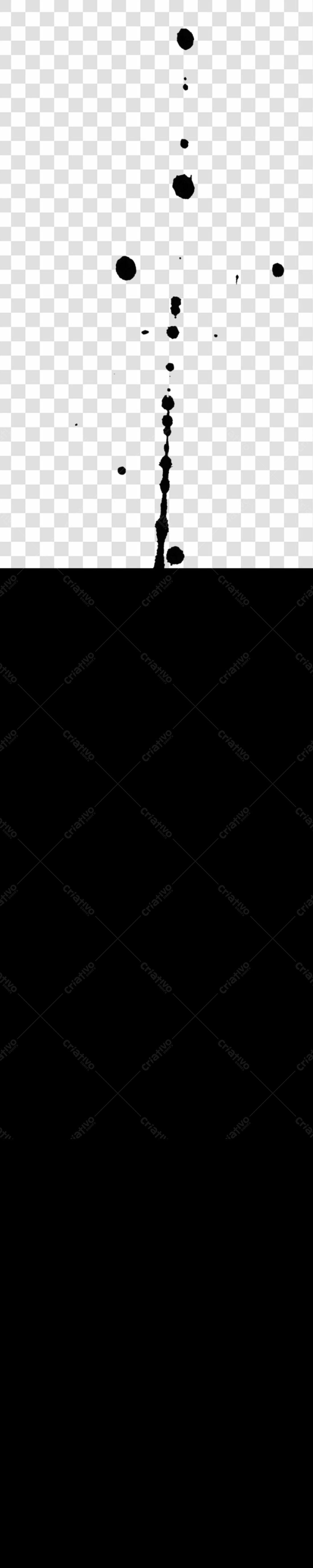 Icone respingos tinta preta PNG com fundo transparente