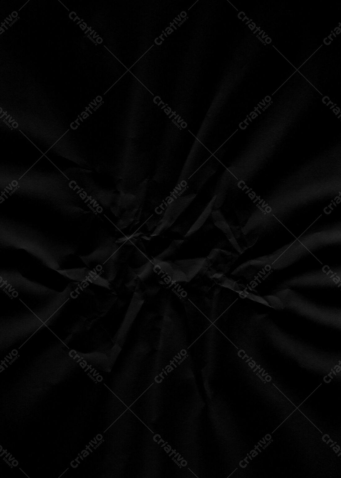 Textura papel amassado preto para fundo