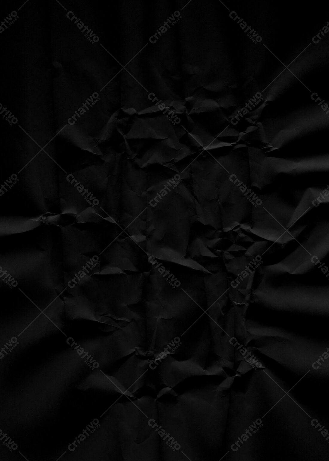 Textura Papel Amassado Preto para Fundo