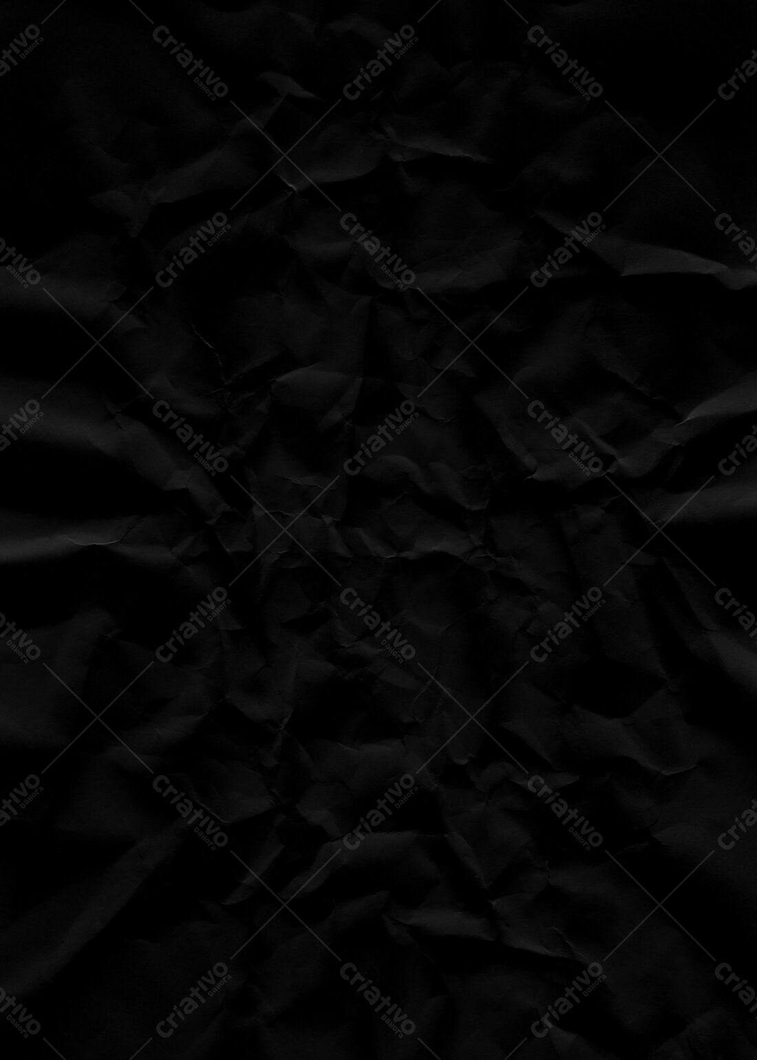 Textura Papel Amassado Preto para Fundo