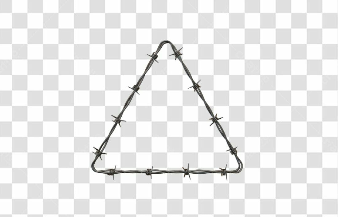 Icone Triângulo Arame Farpado PNG com fundo transparente