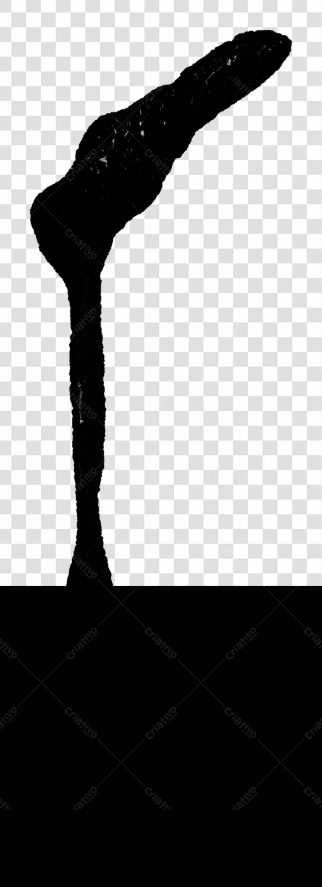 Icone Mancha de Tinta Preta PNG com fundo transparente