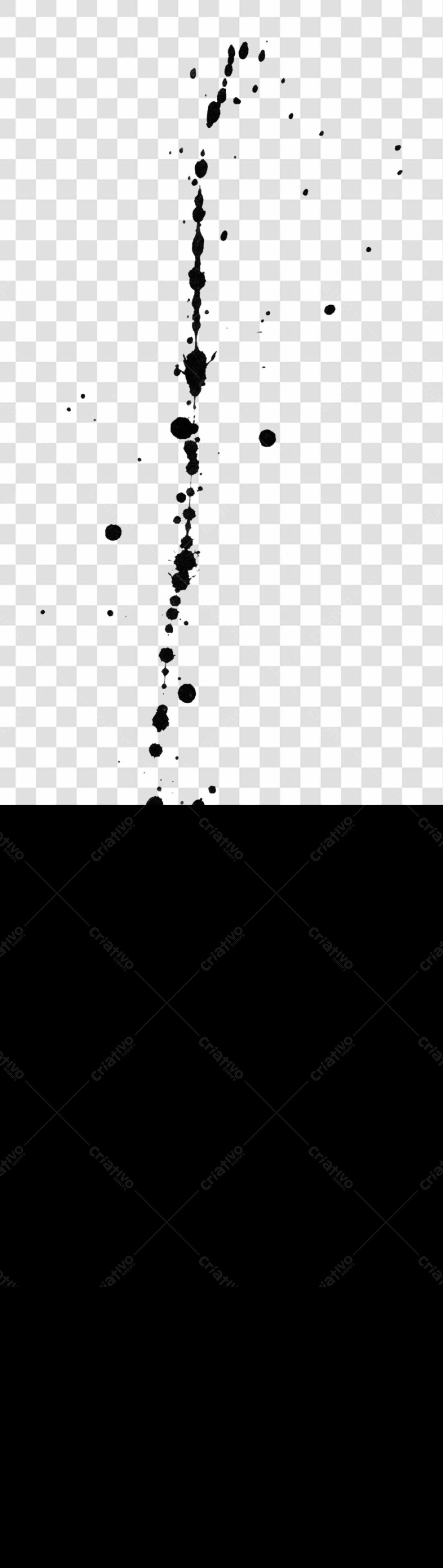 Icone de respingos de tinta preta PNG com fundo transparente