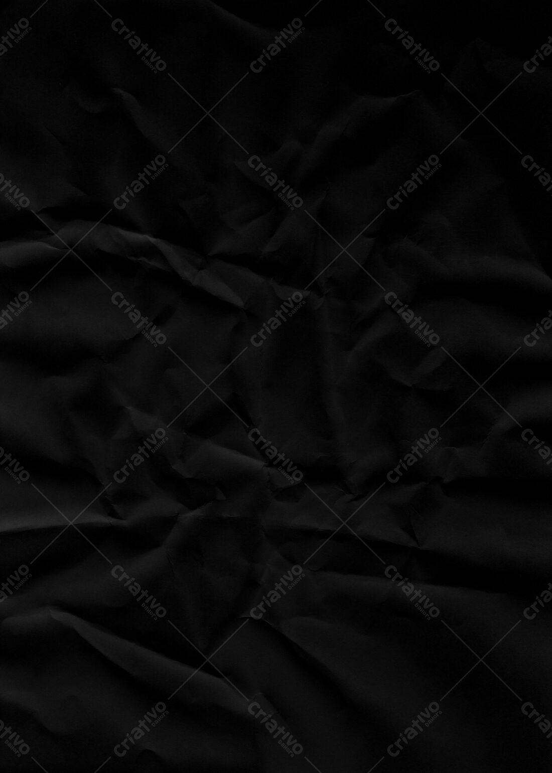 Textura Papel Amassado Preto para Fundo