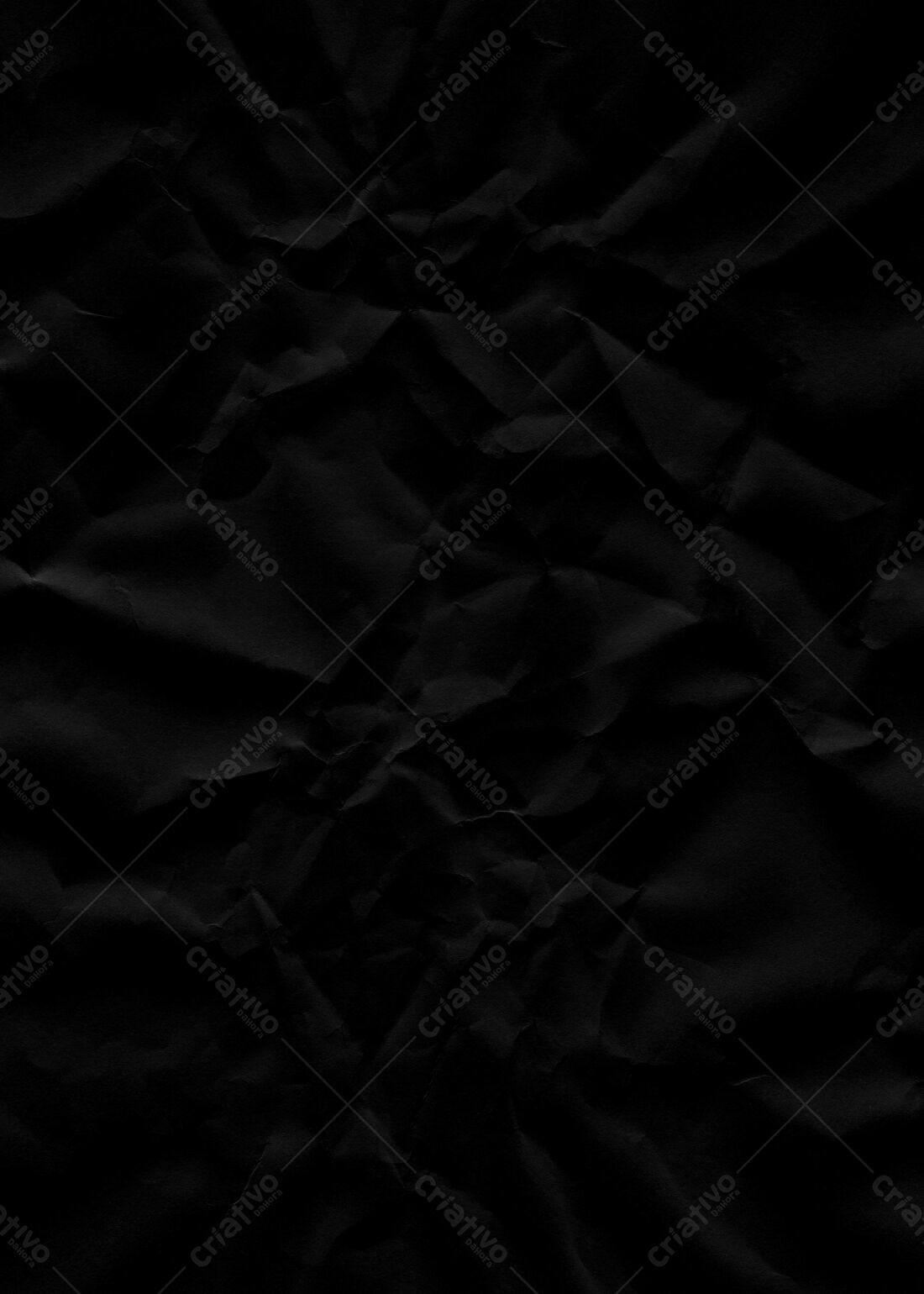 Textura papel amassado preto para fundo